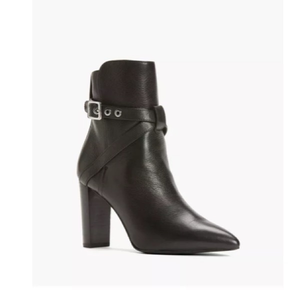 New Designer PAIGE Real Leather Pointed Heeled Ankle Boots Booties Heels 9 - Picture 2 of 9